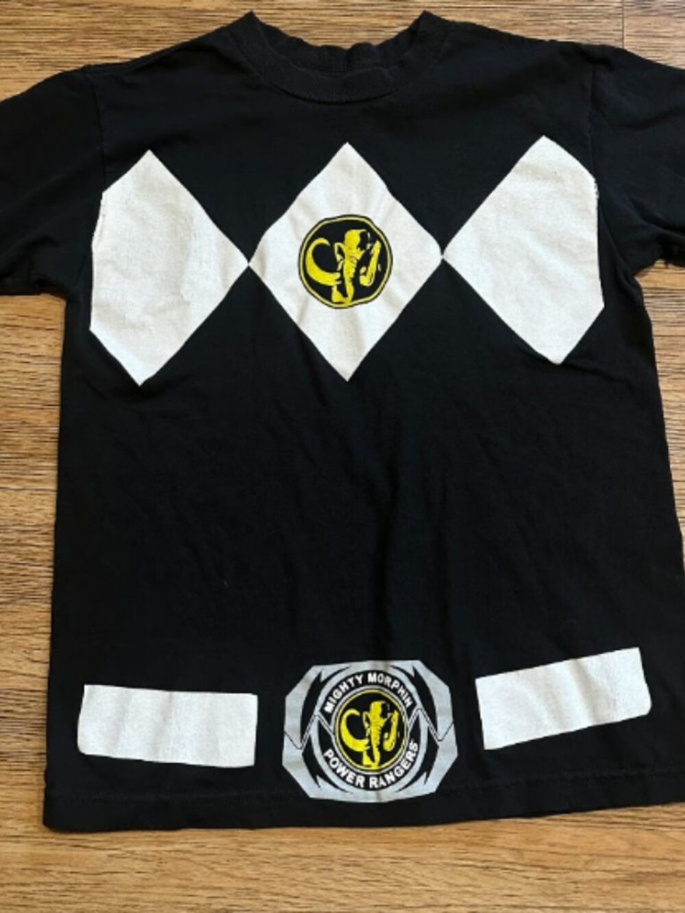 Vintage 2000s Black Power Ranger T shirt Y2K Graphic Tee
